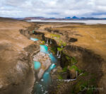 Island Wasserfall Hochland Drohne