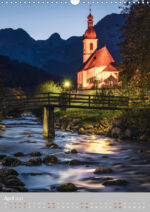 Deutschland Bayern Ramsau Kirche Nachts